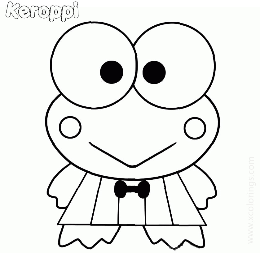 Free Keroppi Linear Coloring Pages printable