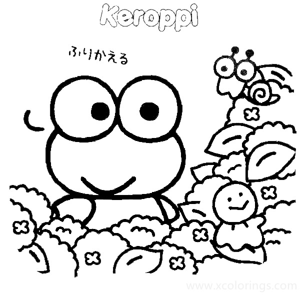 Free Simple Keroppi Coloring Pages printable