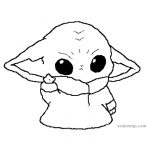 Grogu Lineart Coloring Pages